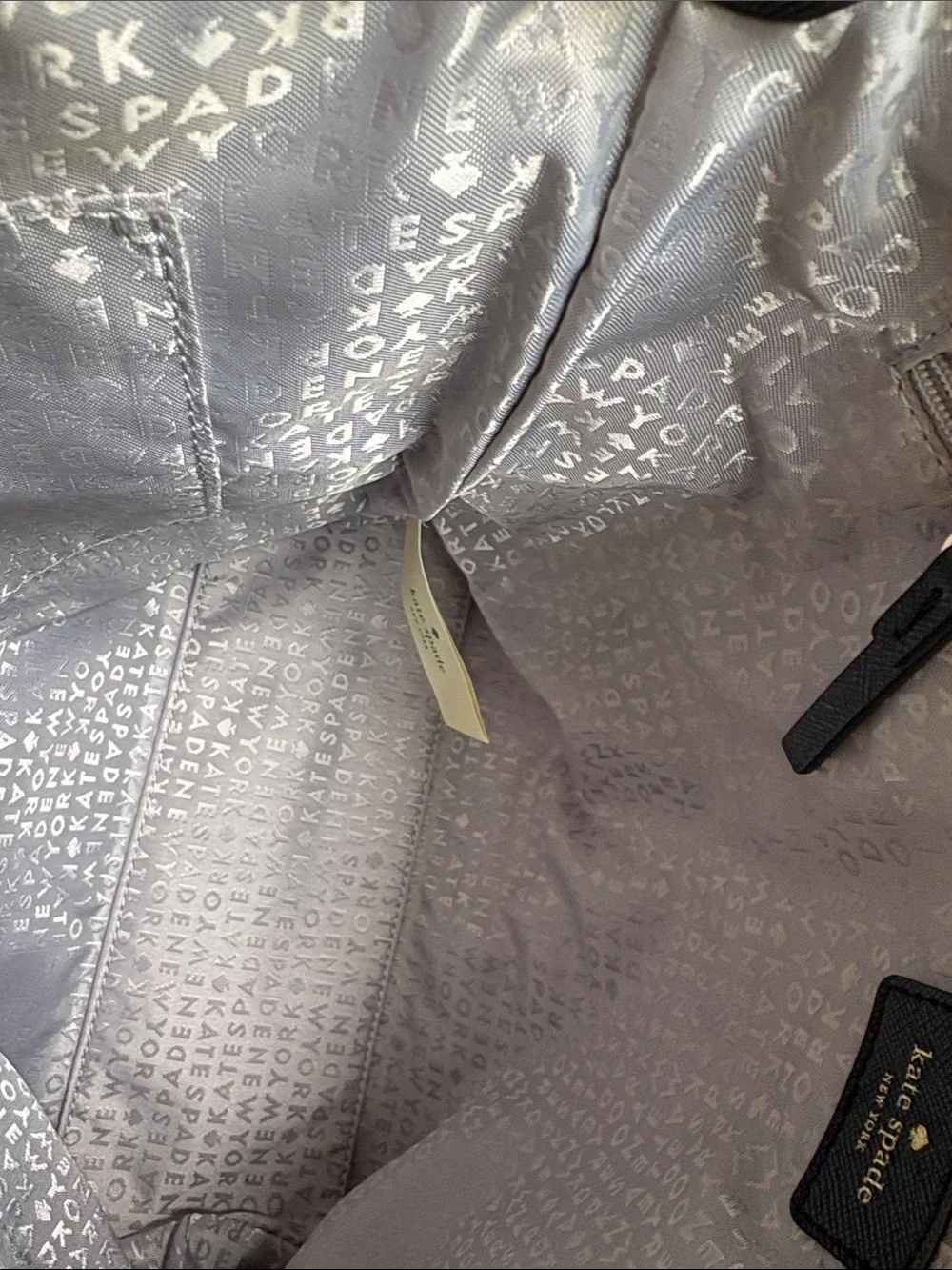 Kate Spade New York Glitter Tote Bag with Black Handles